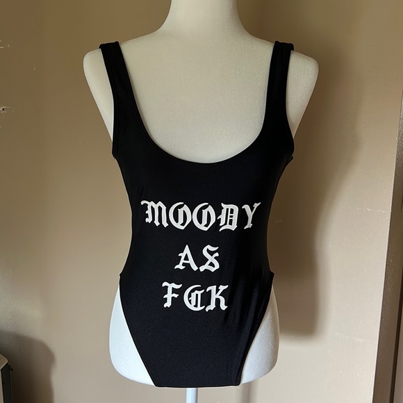 Private Party NEW Moody As Fck One Piece Swimsuit - Picture 1 of 4